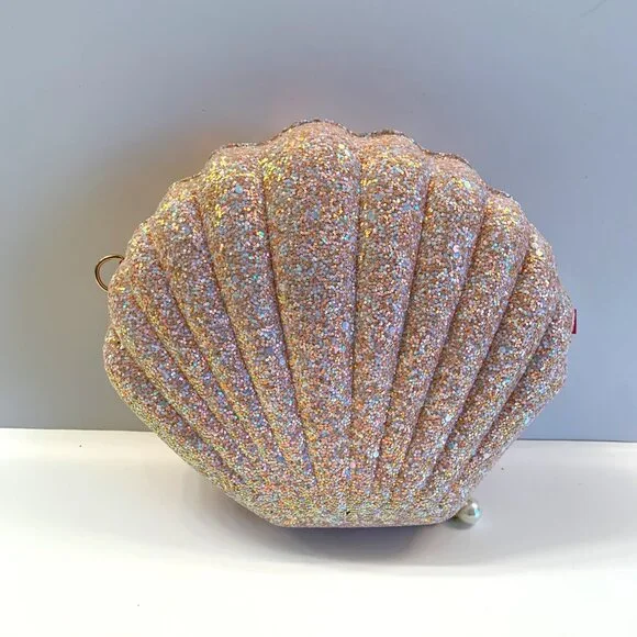 Sparkle Seashell - The Glam Clam / Crossbody Handbag /Pink - NWT - Picture 3 of 13